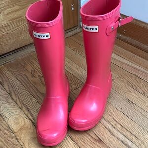 Hunter Kids Pink Rain Boots